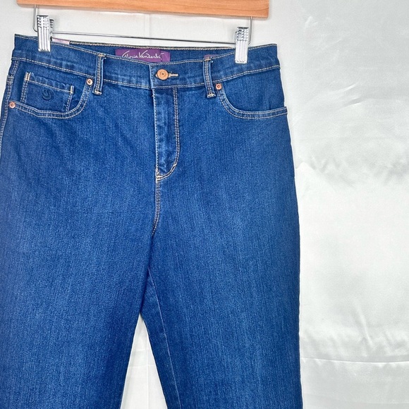 Gloria‎ Vanderbilt Classic Rise Tapered Leg Blue Women's Jeans Size 8P - Picture 3 of 14